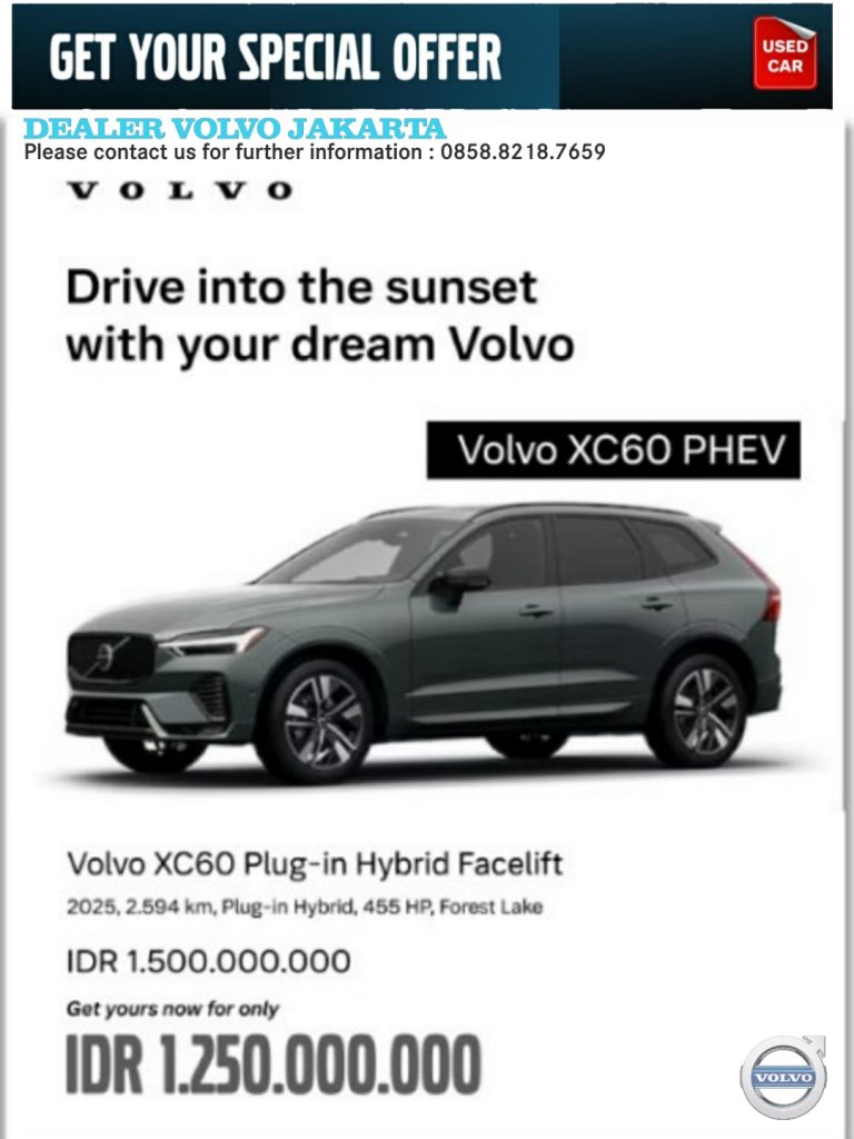 Harga Volvo XC60 PHEV 2025 Bekas Second Pre-owned Blue
