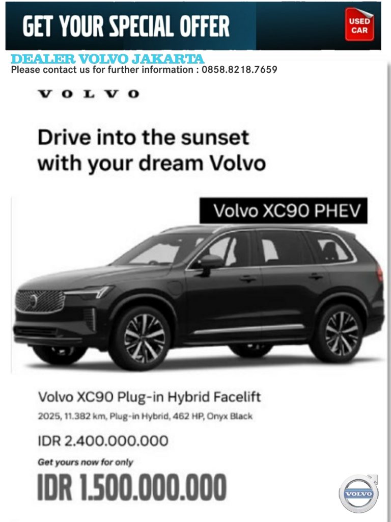 Harga Volvo XC90 PHEV Facelift 2025 Bekas Second Pre-owned Blue Black