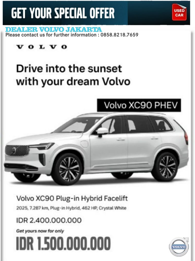 Harga Volvo XC90 PHEV 2025 Bekas Second Pre-owned Blue