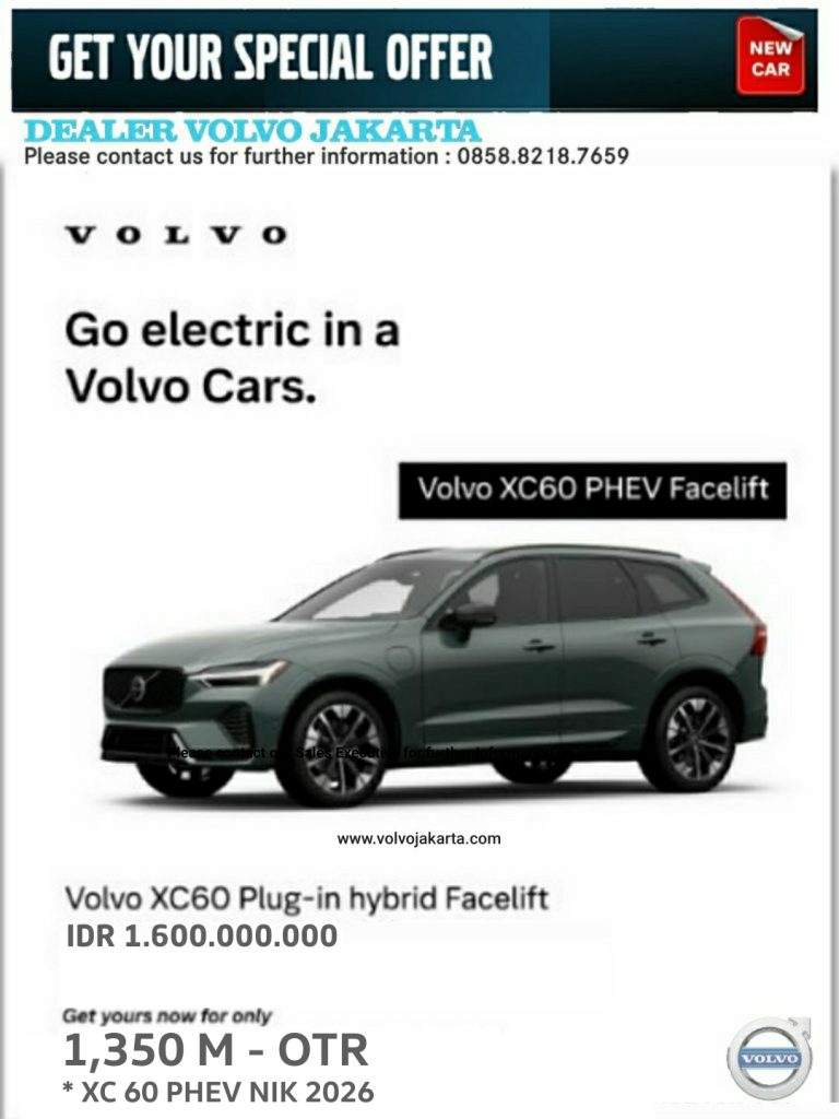 Promo Harga Volvo XC60 PHEV 2026 Indonesia