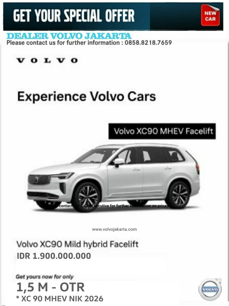 Promo Harga Volvo XC90 MHEV 2026 Indonesia