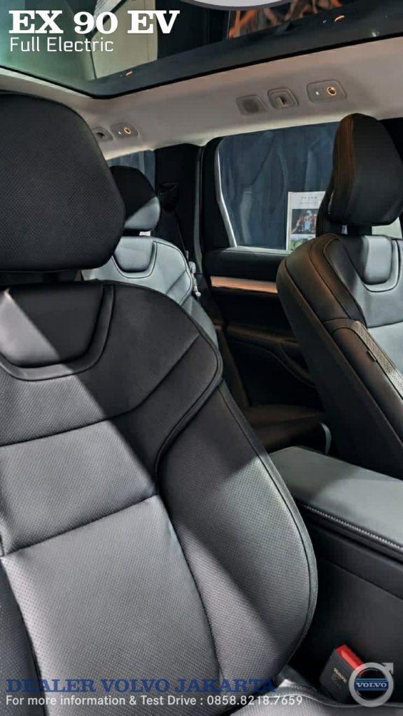 Interior New Volvo EX90 EV SUV 2026 Indonesia Full Electric Black 75b